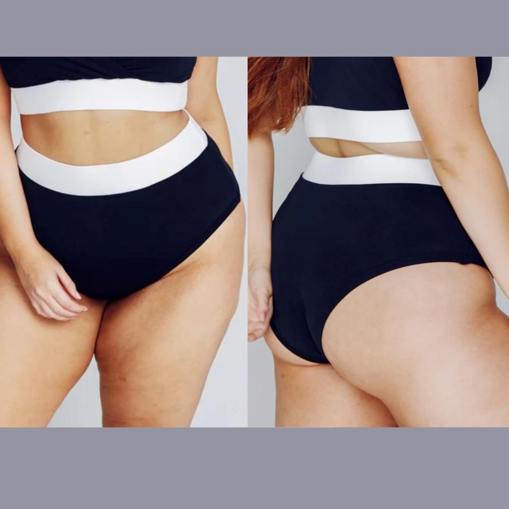 NWD $120 Alpine Butterfly Lover Cheeky High Waist Bikini Bottoms [PLUS 3X‎ ]